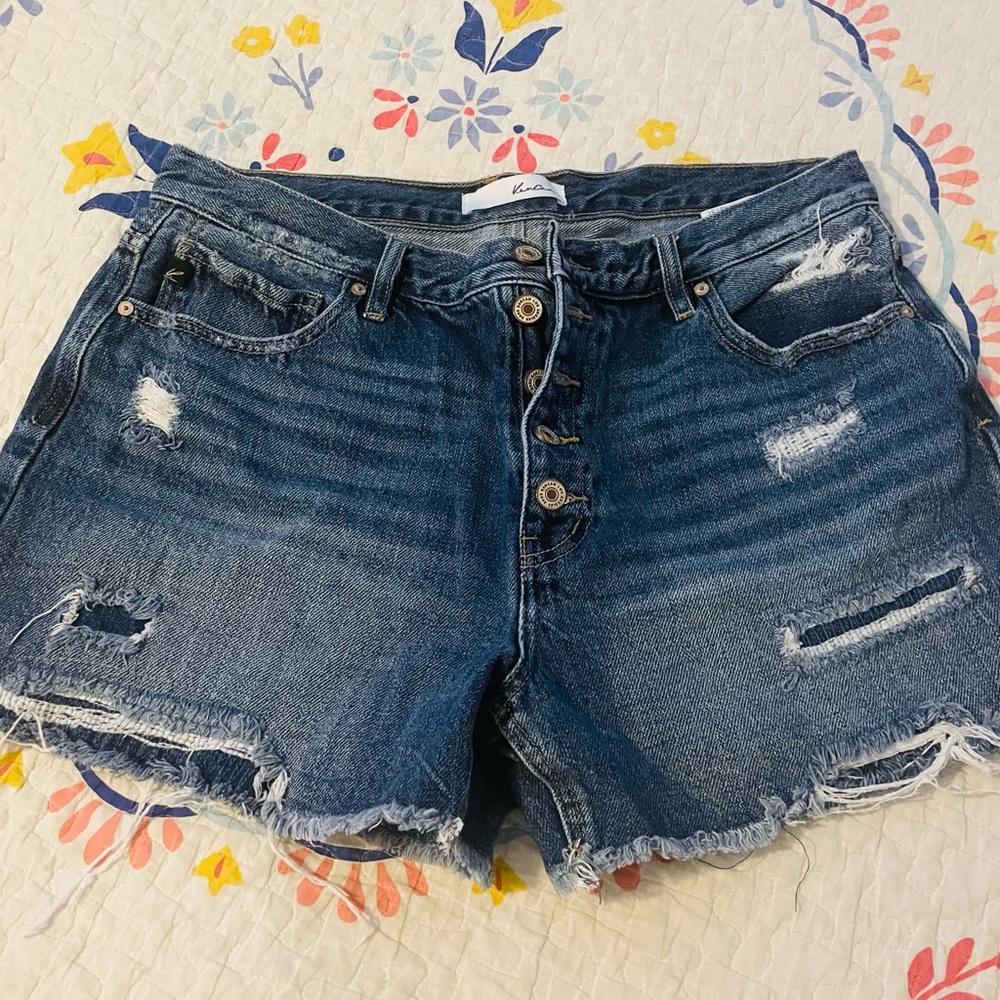 Kancan blue jean shorts.